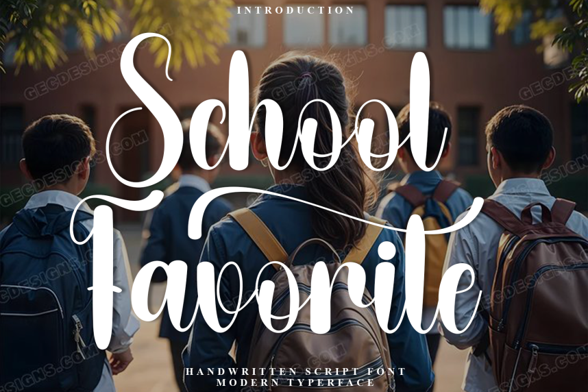 School Favorite – Natural Script Handwritten Font - Befonts