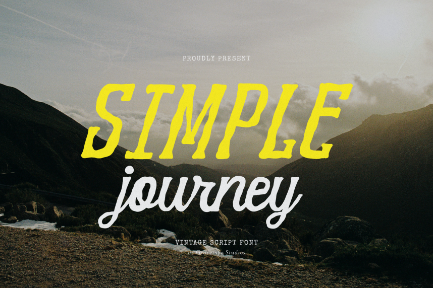 Simple Journey | Vintage Script Font - Befonts