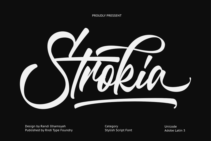 Stoli Script Font Strokia Script Font - Befonts