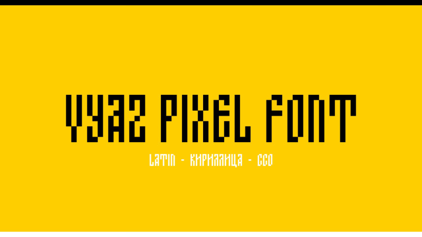 Vyaz Pixel Font - Befonts