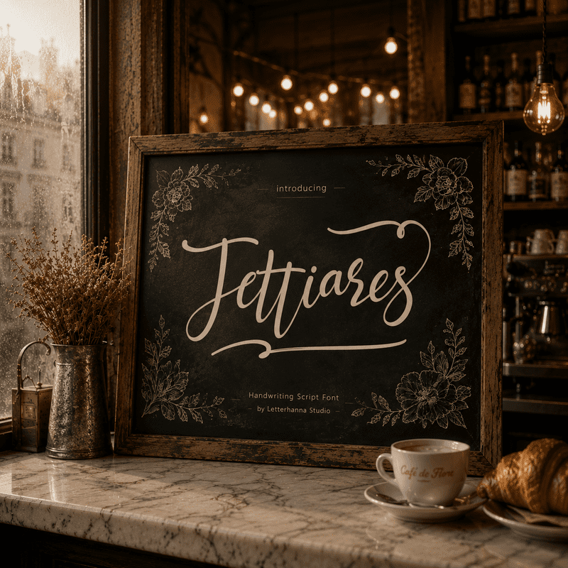 Jeter Graphic Lettering Jettiares Script Font - Befonts