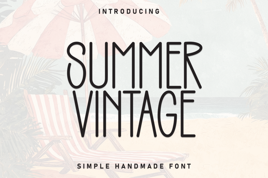 Summer Vintage - Simple Handmade Font - Befonts