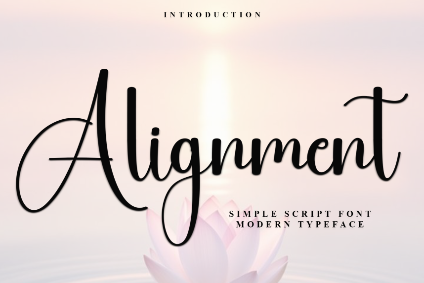 Alignment Word Fonts Alignment – Modern Handwritten Script Font - Befonts