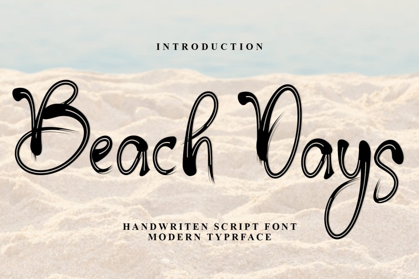 Beach Days Brush Script Font - Befonts