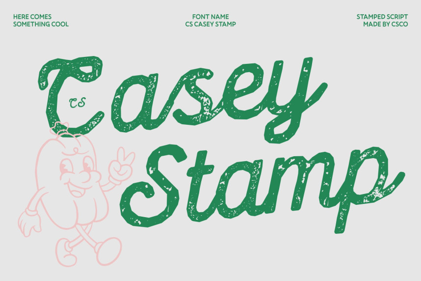 CS Casey Stamp Font - Befonts