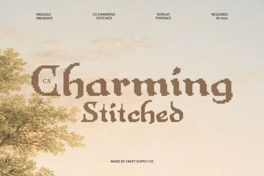 CS Charming Stitched Font - Befonts