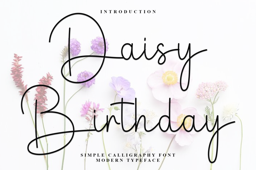 Daisy Birthday Script Font - Befonts