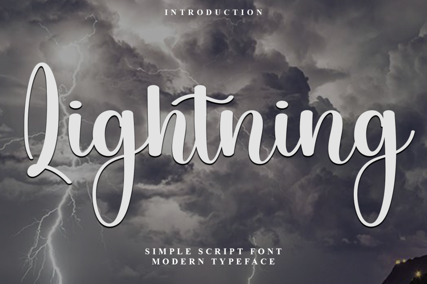 Lightning – Natural Script Handwritten Font - Befonts