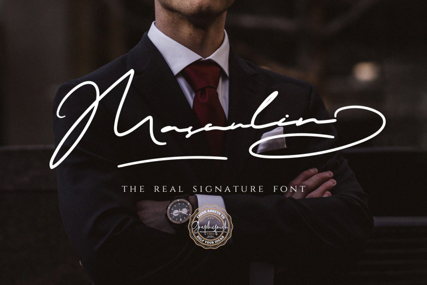 Masculin Script Font - Befonts