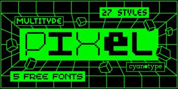 MultiType Pixel Font
