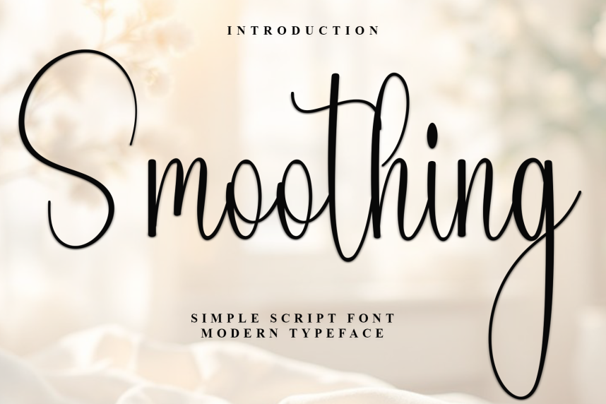 Smoothing – Natural Script Handwritten Font - Befonts