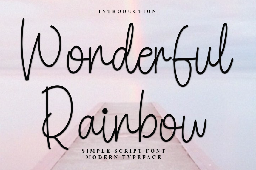 Wonderful Rainbow Script Font - Befonts