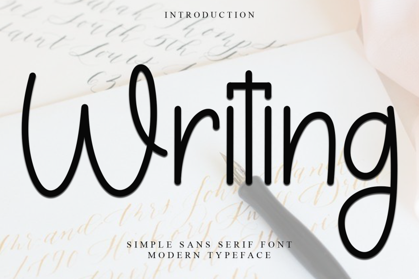 Writing Handwritten Script Font - Befonts