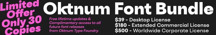 Oktnum Type Foundry Author Promo