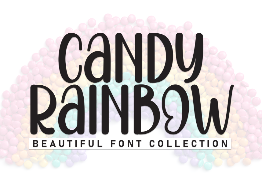 Candy Rainbow Display Script Font - Befonts