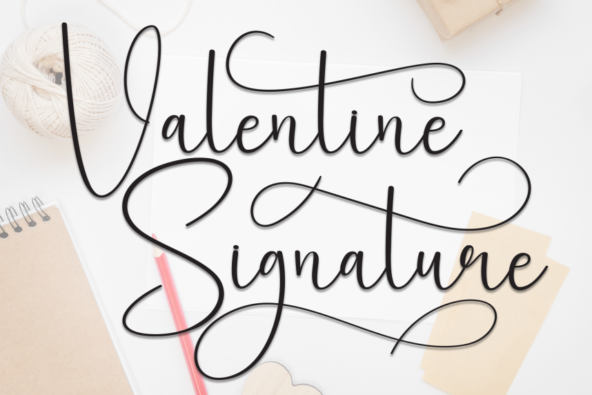 Valentine Signature Handwritten Font Befonts