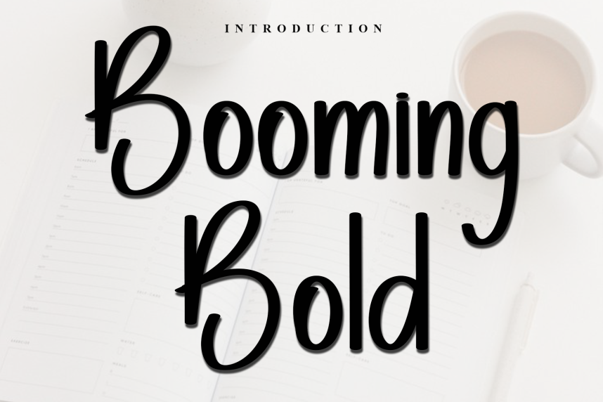 Booming Bold Handwritten Font - Befonts
