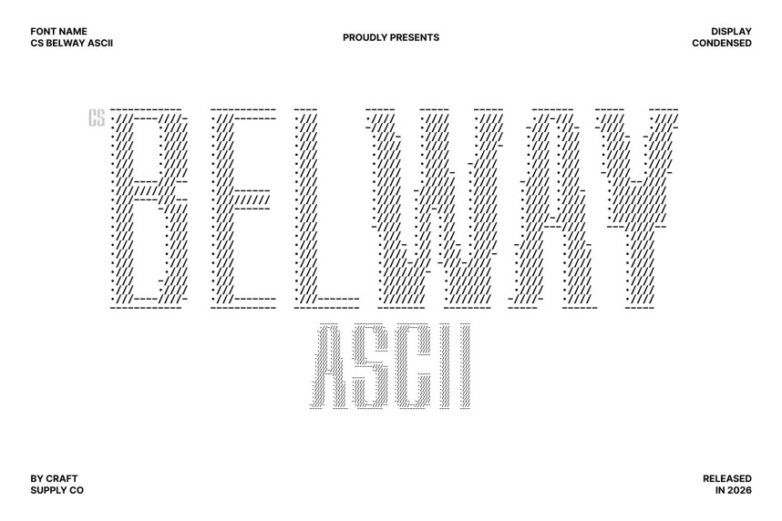 CS Belway Ascii Font - Befonts