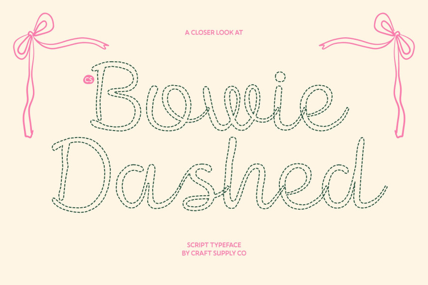 CS Bowie Dashed Font - Befonts