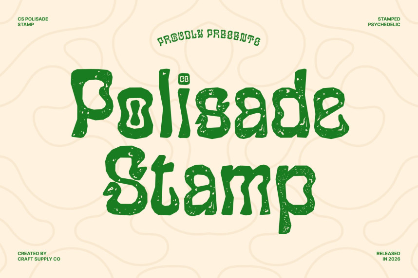CS Polisade Stamp Font preview image 1