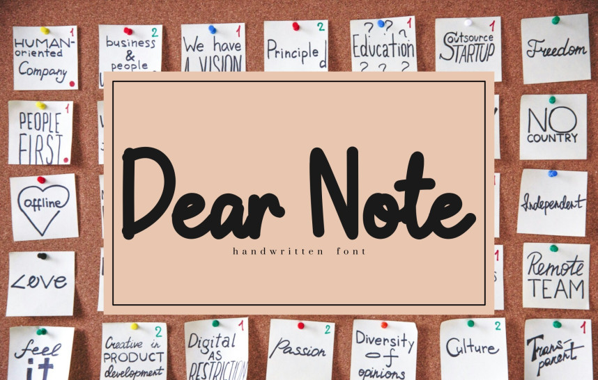 Dear Note Font - Befonts