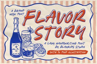 Flavor Story a Lazy Handwriting Font