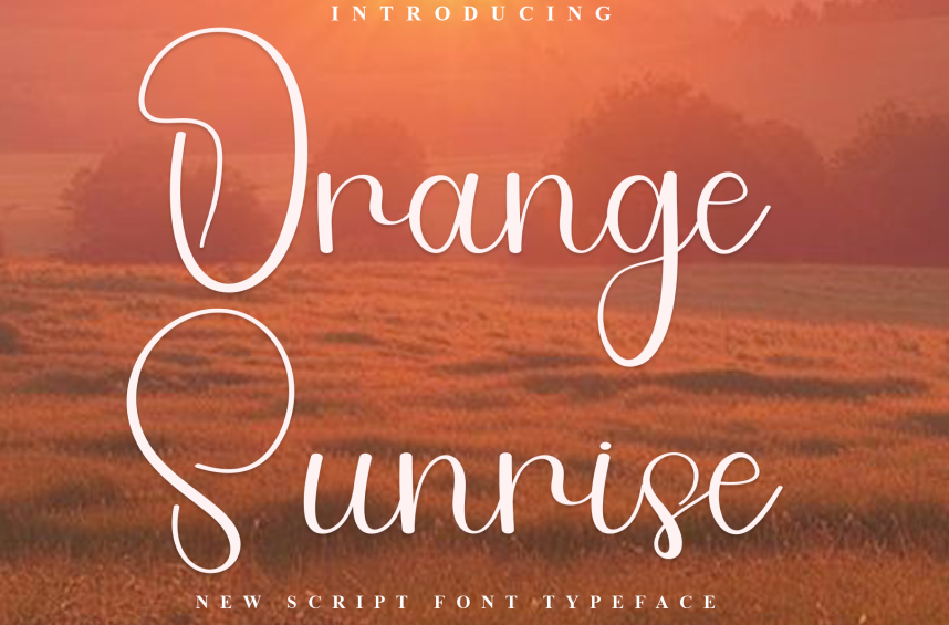 Orange Sunrise Script Font - Befonts