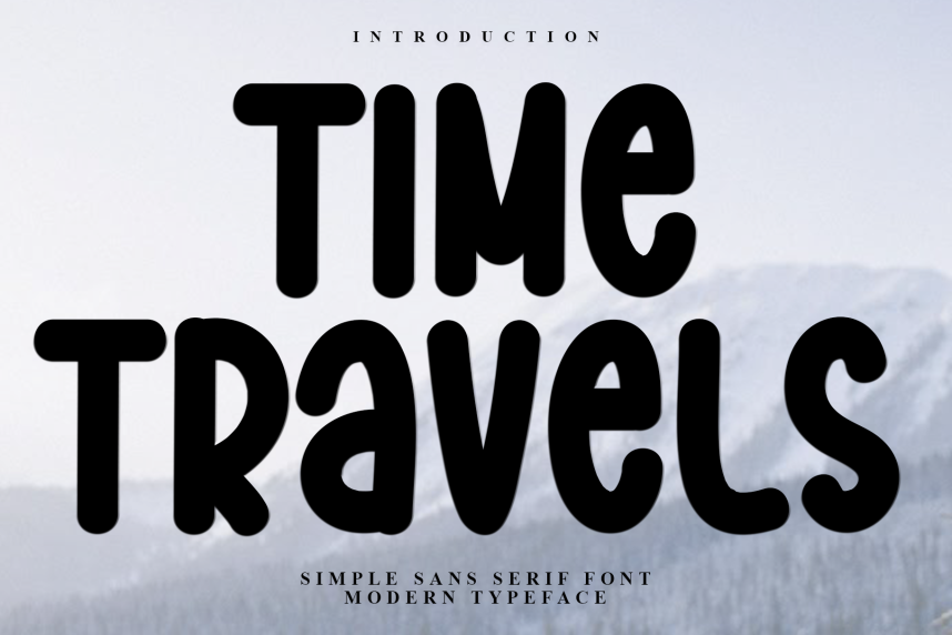 Time Travels Display Font - Befonts