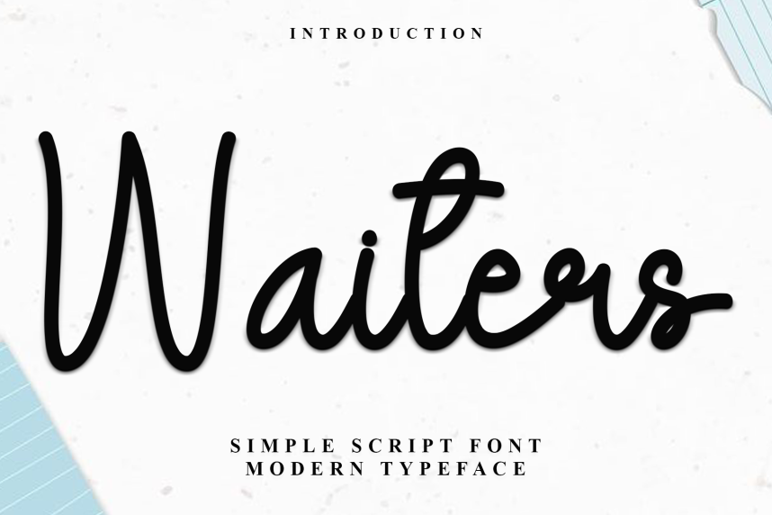 Waiters Handwritten Font - Befonts