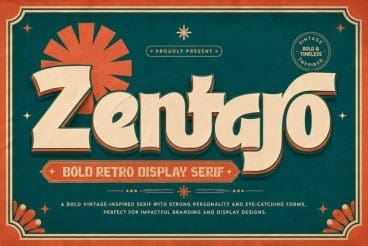 Zentaro Retro Serif Font