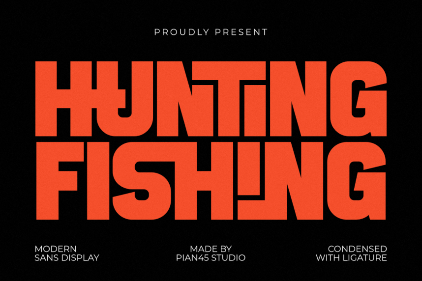 Hunting Fishing Font preview image 1