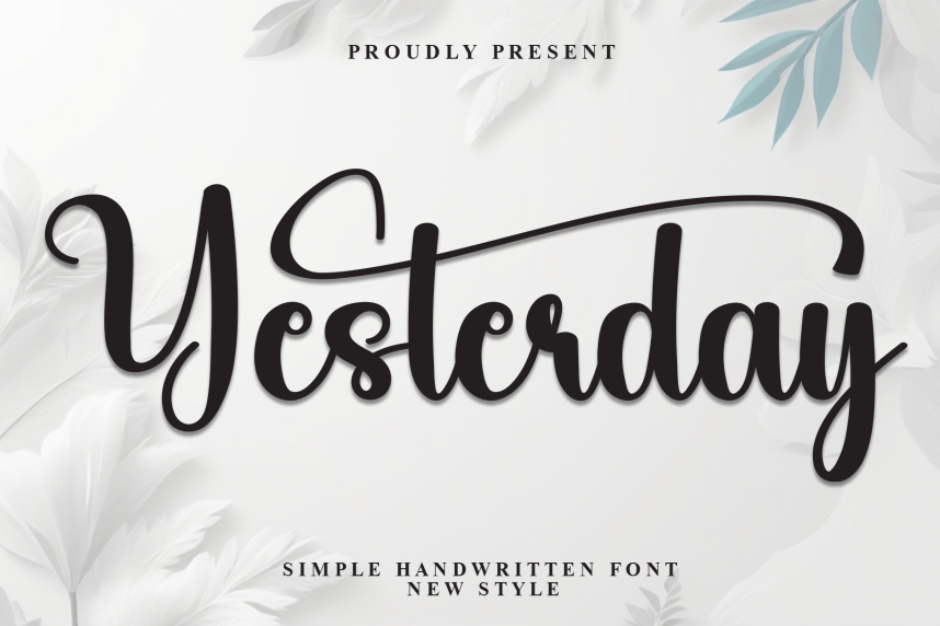 Yesterday Calligraphy Script Font - Befonts