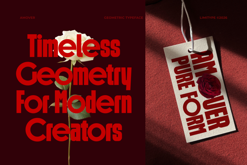 Amover – Bold Geometric Font preview image 4