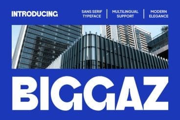 Biggaz – Minimalist Geometric Display Font