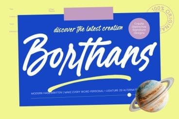 Borthans – Modern Handwritten Font