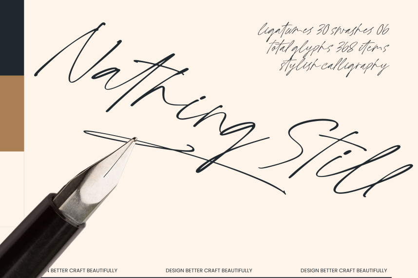 Nathing Still - Stylish Calligraphy Font - Befonts
