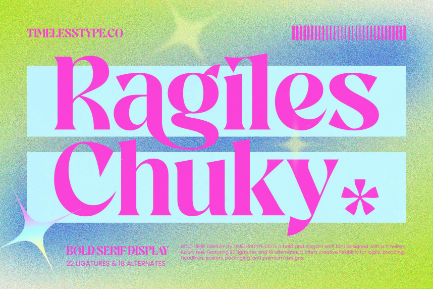 Ragiles Chuky – Bold Serif Display Font preview image 1
