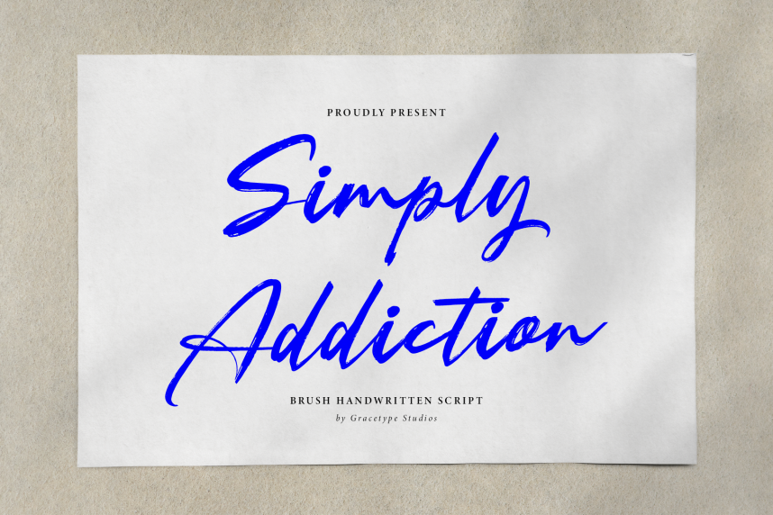 Simply Addiction | Brush Handwritten Script Font - Befonts