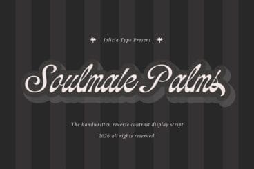 Soulmate Palms Vintage Script Font