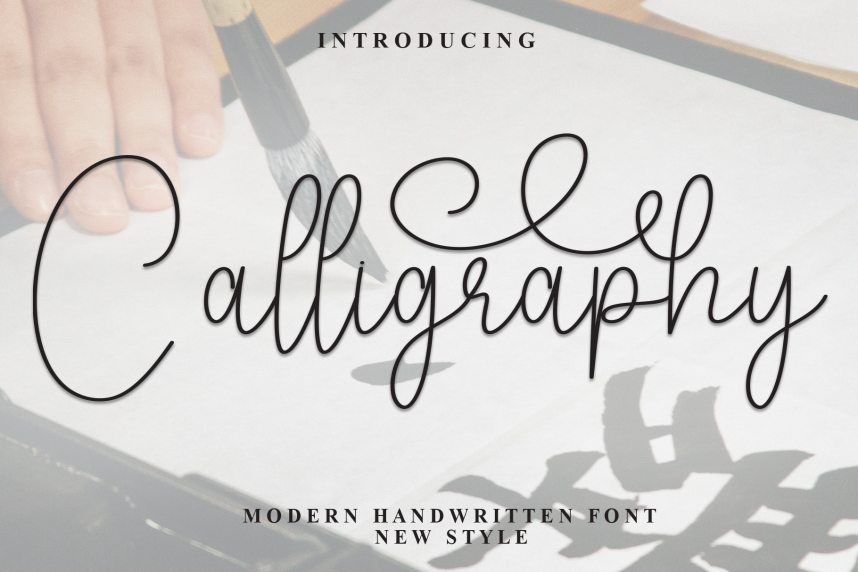 Calligraphy Handwritten Script Font preview image 1