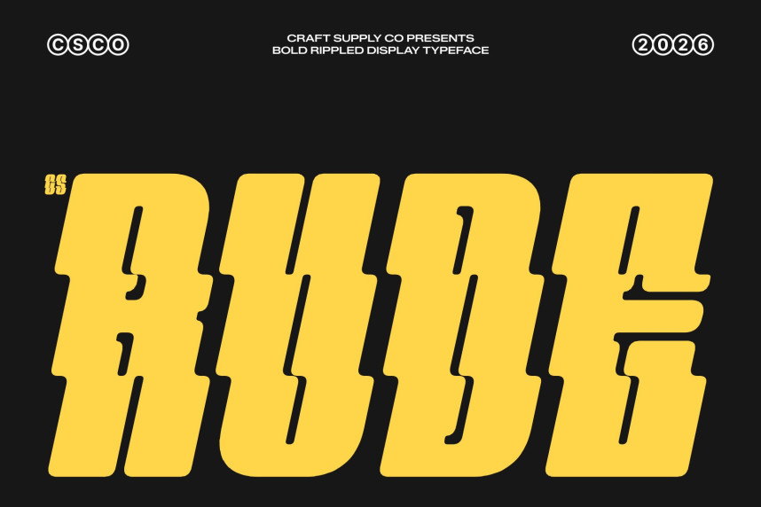 Script 9 Font CS Rude Rippled Font - Befonts