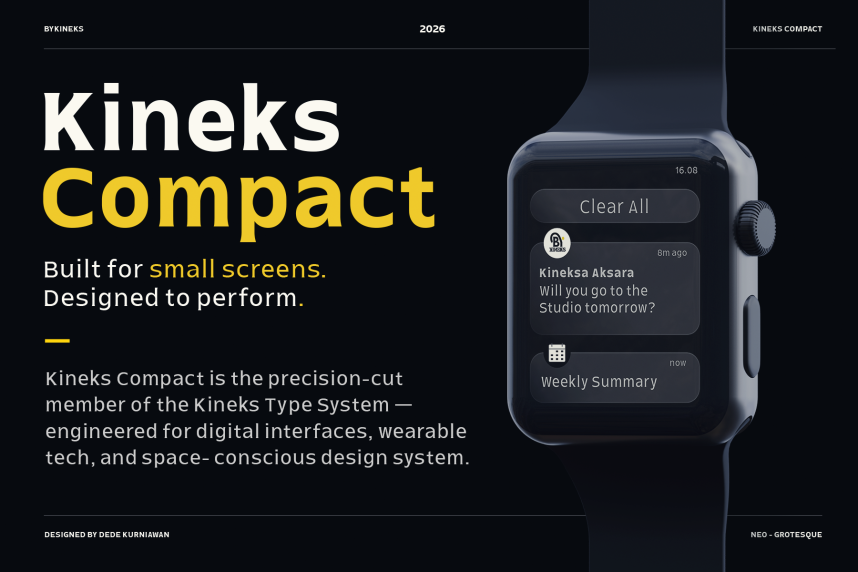 Kineks Compact Font Family - Befonts