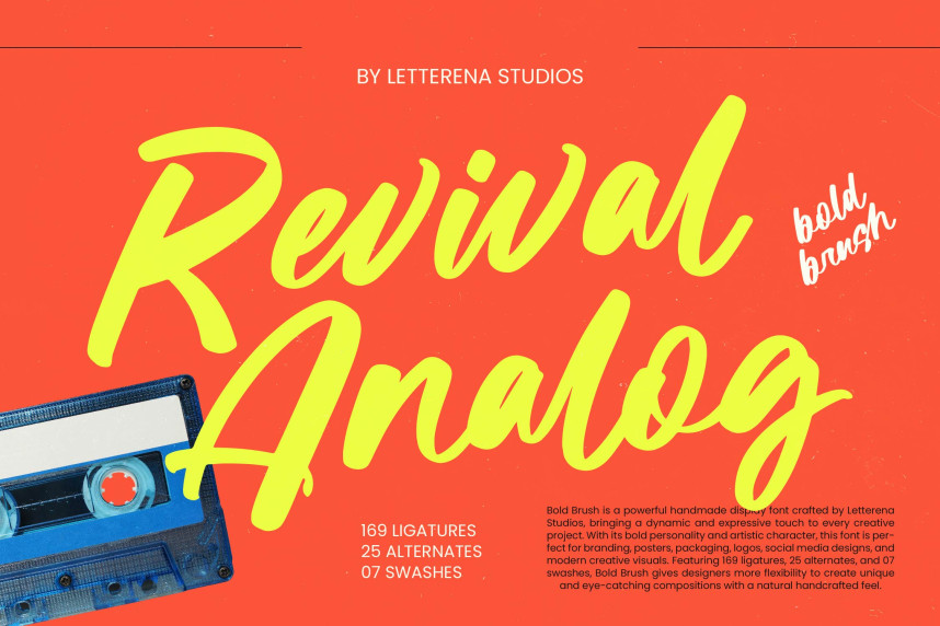 Revival Analog - Bold Brush Font - Befonts