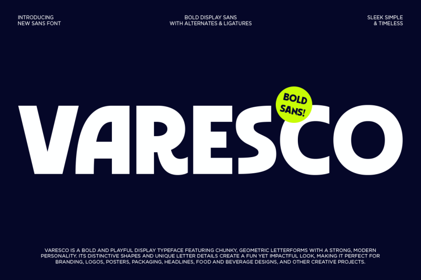 Numbers Font Stye Varesco – Heavy Bold Sans Serif Font - Befonts