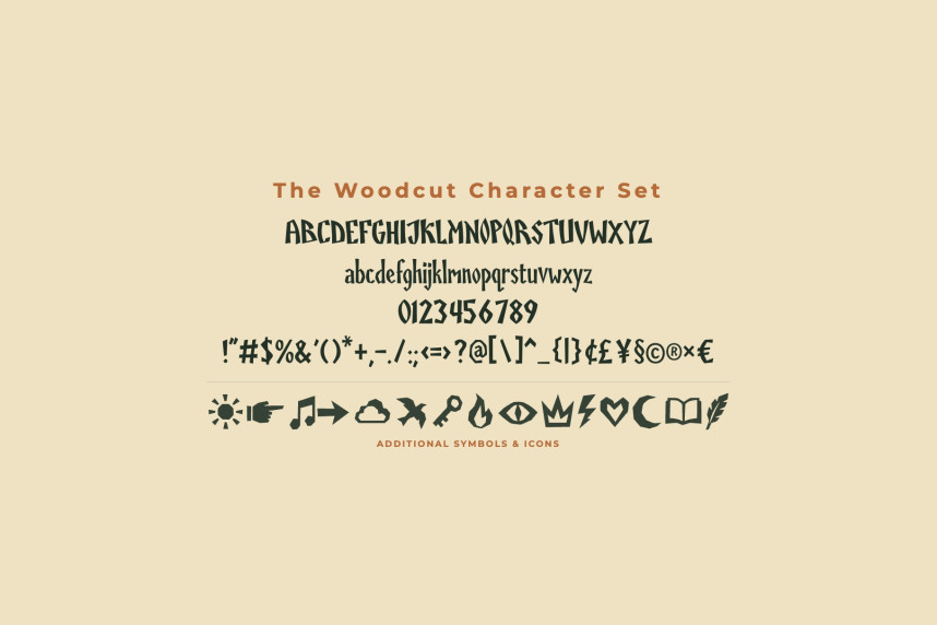 Taigawood Free Font preview image 2