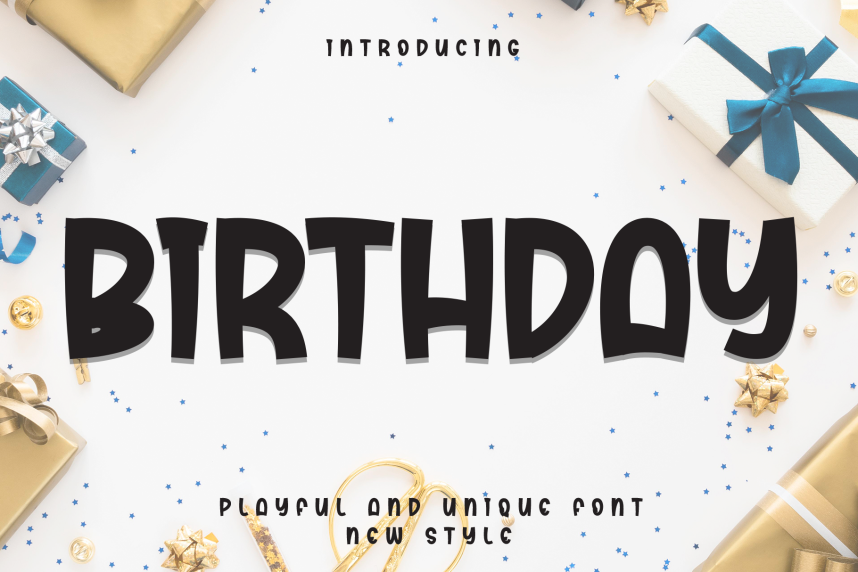 Birthday Playful Script Font preview image 1