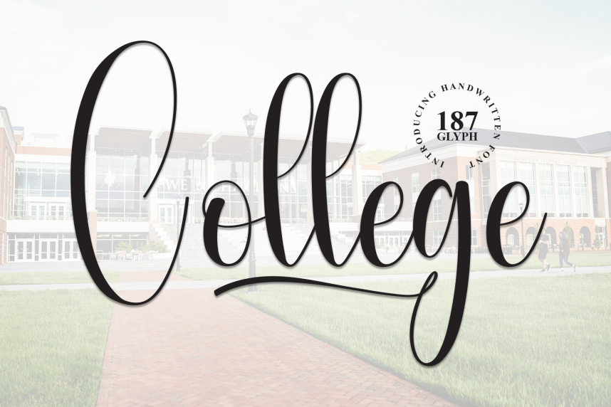 Script Chilligraph College Calligraphy Script Font - Befonts