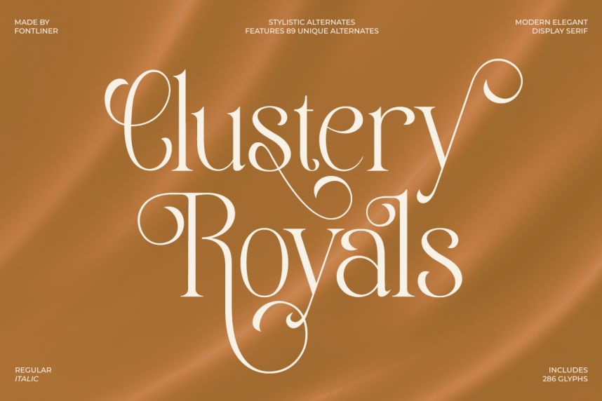 Numbers Font Stye Clustery Royals Font - Befonts