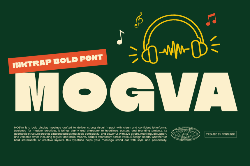 Numbers Font Stye Mogva – Bold Display Font - Befonts