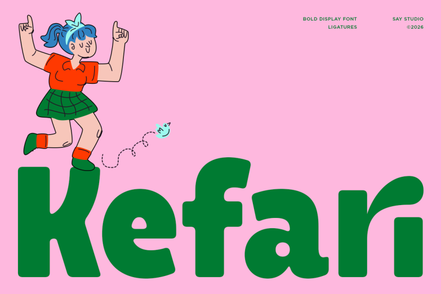 Kefari – Bold Rounded Sans Serif Font - Befonts